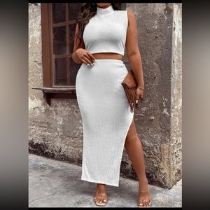 White 2 piece outfit